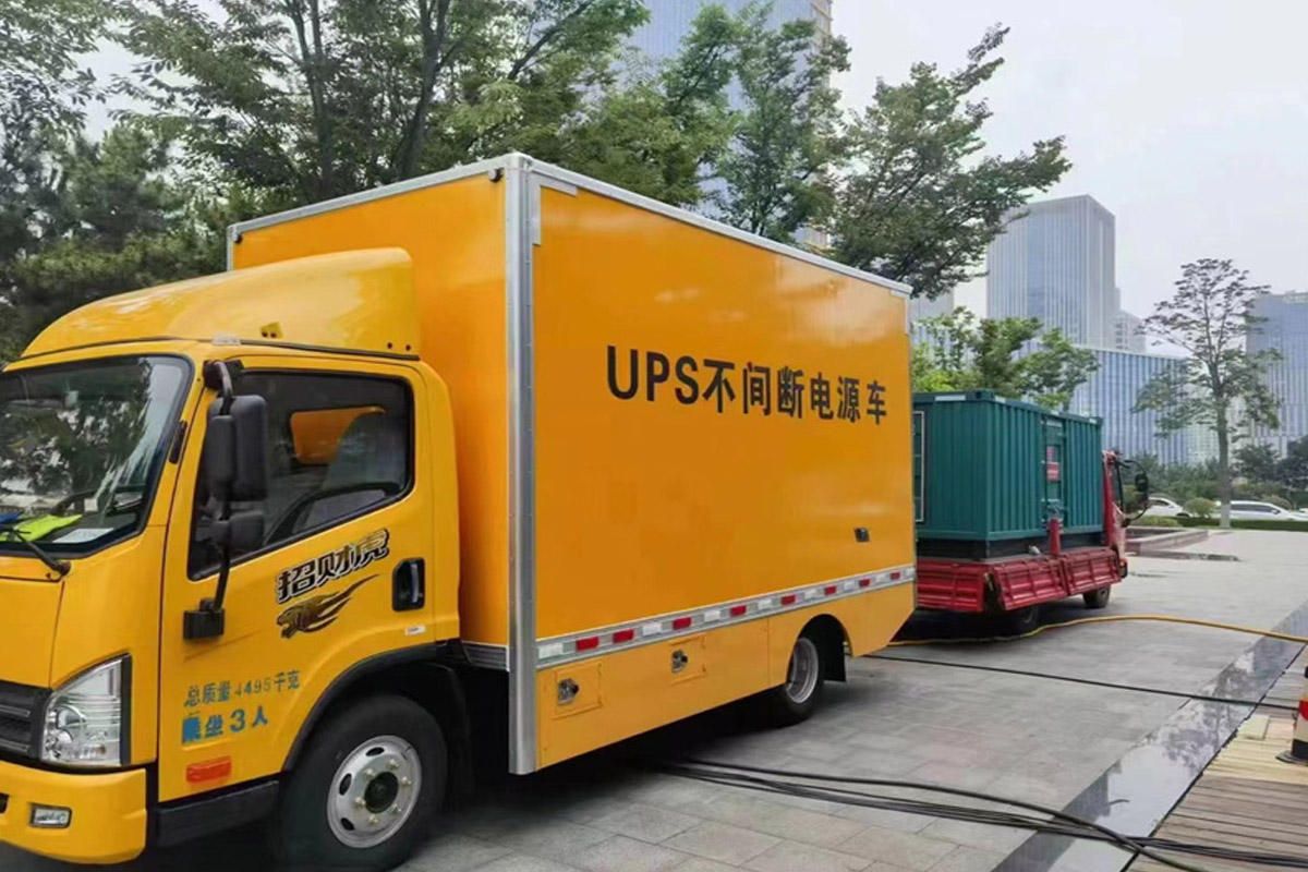 莱阳发电机租赁施工现场