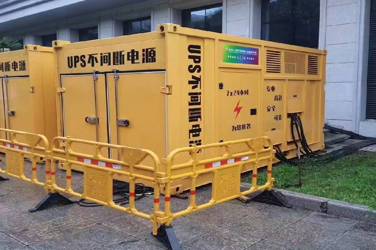 莱阳发电机租赁施工现场