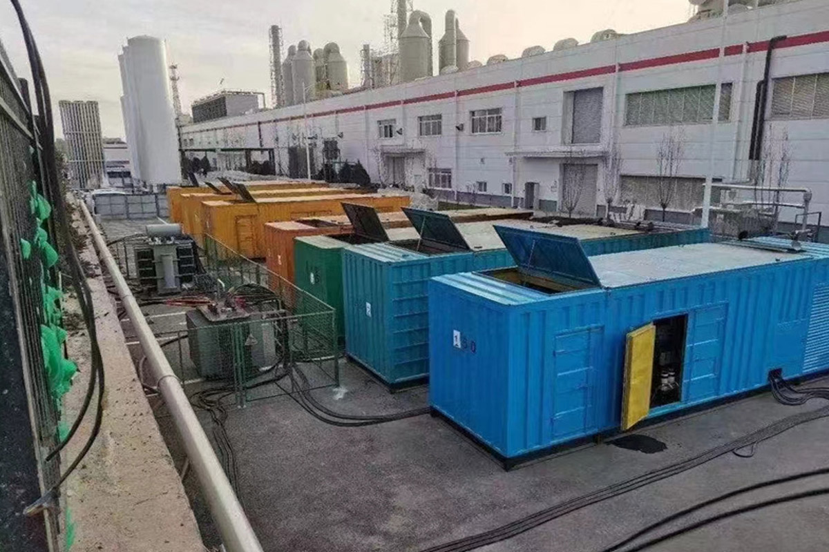 莱阳发电机租赁施工现场